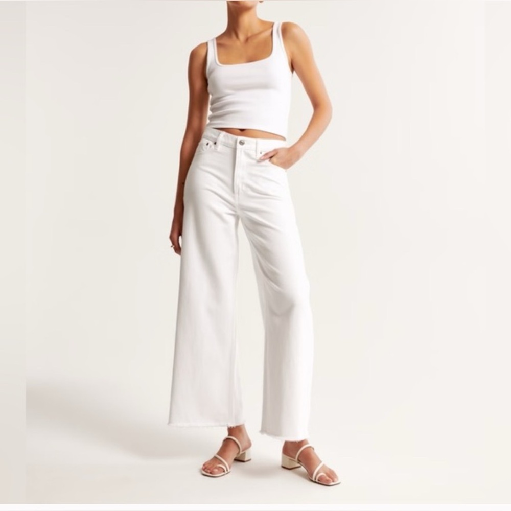 Abercrombie & Fitch high rise crop wide leg nwt 8
